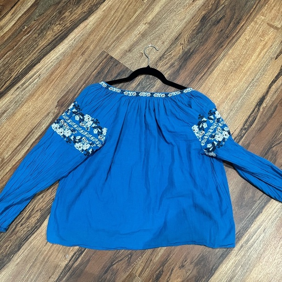 American Eagle Outfitters Blue Floral Blouse - Picture 4 of 4